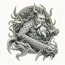 king neptune tattoo design idea