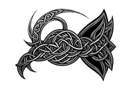 Concept 1: The Warrior’s CoreCenterpiece: The Dara Knot, detailed with fine Celtic lines — circular, endless, and roote tattoo design idea