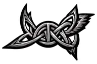 Concept 1: The Warrior’s CoreCenterpiece: The Dara Knot, detailed with fine Celtic lines — circular, endless, and roote tattoo design idea