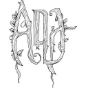 "ADA" text tattoo tattoo design idea