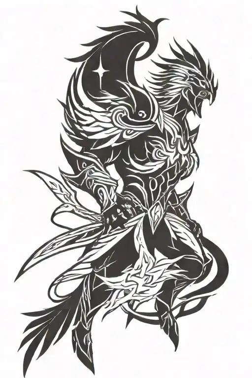 Character Skywrath mage from Dota 2 tattoo design idea