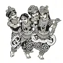 ghungroo worn by Indian dancers tattoo design idea