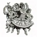 ghungroo worn by Indian dancers tattoo design idea