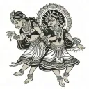 ghungroo worn by Indian dancers tattoo design idea