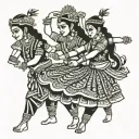 ghungroo worn by Indian dancers tattoo design idea