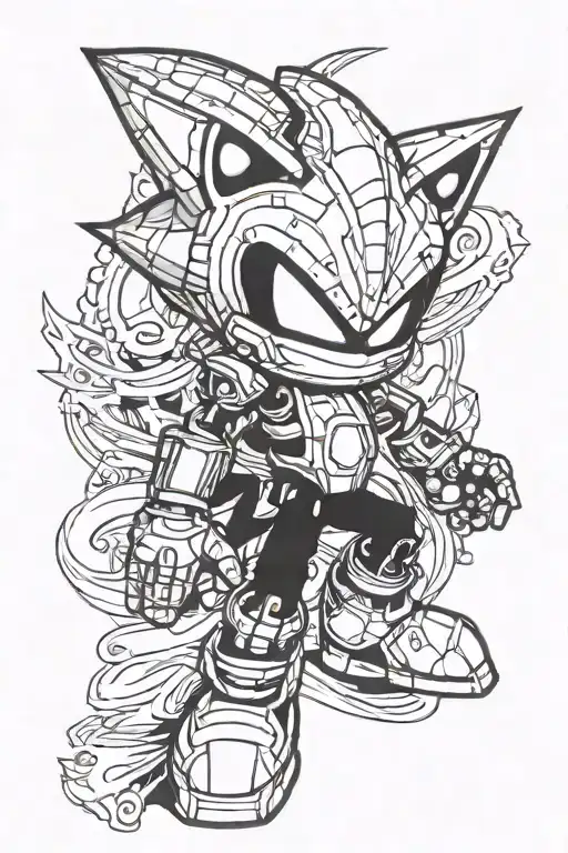 Metal Sonic tattoo design idea