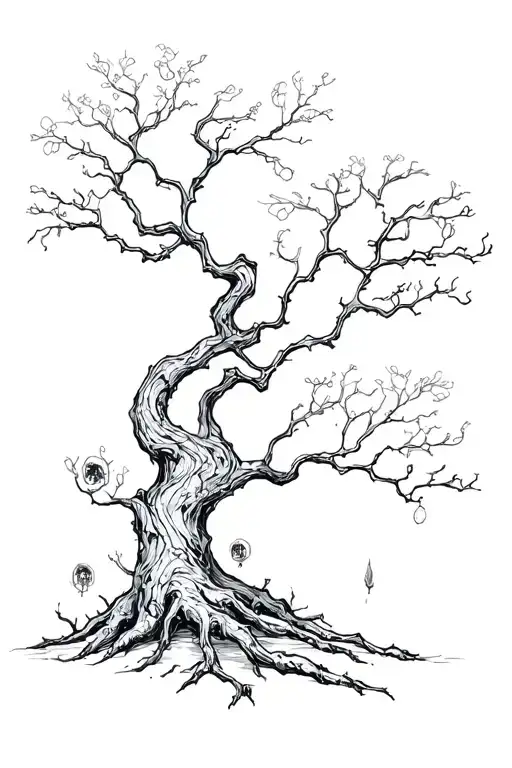 poison tree tattoo design idea