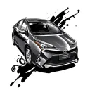 Toyota Prius tattoo design idea