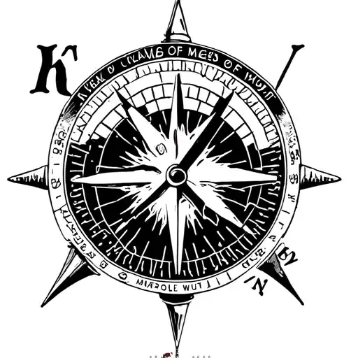 kompass mit cliffs of moher ireland flugzeug reise tattoo design idea