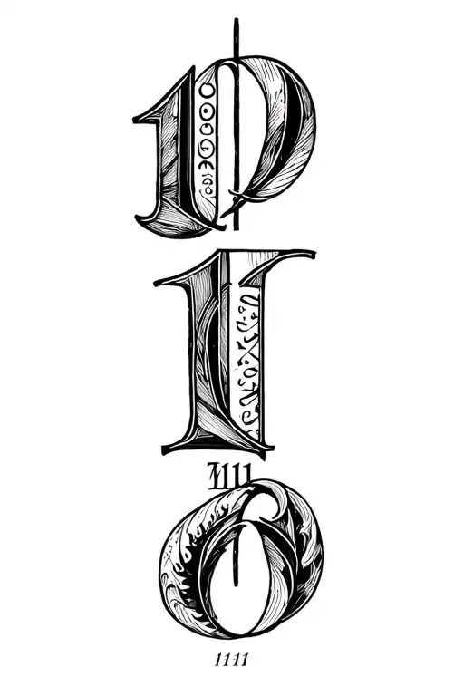 roman numerals 11 11 11 tattoo design idea