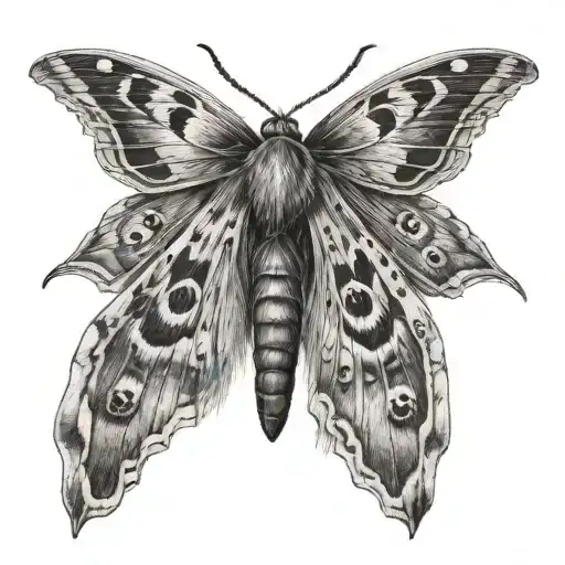 a moth tattoo design idea