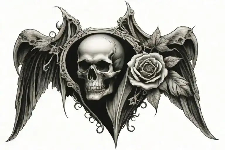 from death to life tattoo design idea