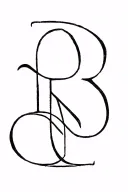 letter P, R, P intertwined tattoo design idea