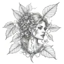 Aspen Dryad tattoo design idea