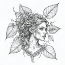 Aspen Dryad tattoo design idea