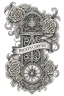 Proverbs chapter 17 verse 1 in Roman numerals forarm half sleeve tattoo design idea