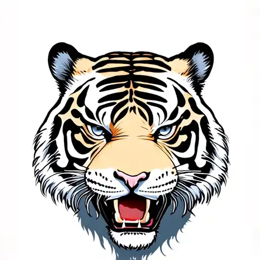 White Tiger half sleeve tattoo design idea