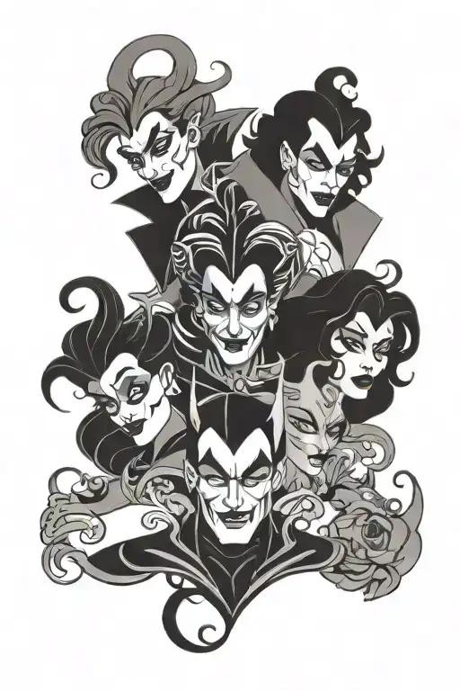 disney villains tattoo design idea