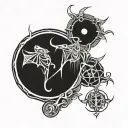 boredom symbol tattoo design idea