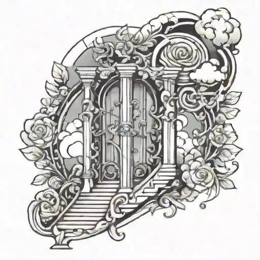 stair way to heaven tattoo design idea