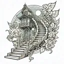 stair way to heaven tattoo design idea
