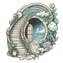 stair way to heaven tattoo design idea