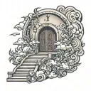 stair way to heaven tattoo design idea
