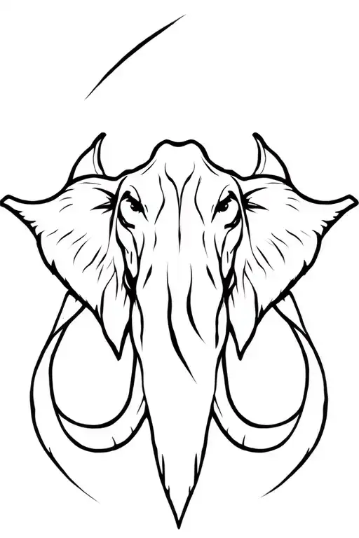 mammoth head tattoo tattoo design idea