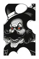 clown face tattoo design idea
