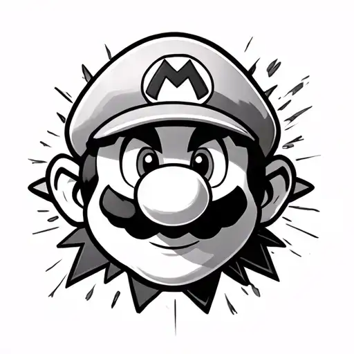 Mario Star tattoo design idea
