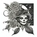 Halloween flash sheet tattoo design idea