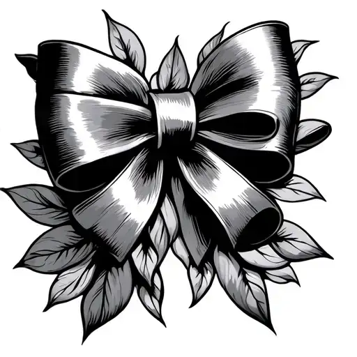 bow with Catalina nams tattoo design idea