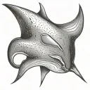 stingray swimming tattoo design idea