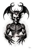 Death vs devilman tattoo design idea