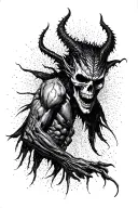 Death vs devilman tattoo design idea