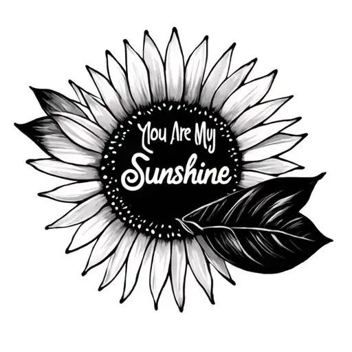 You Are My Sunshine tattoo design idea