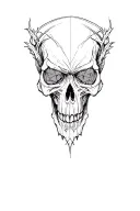 skull soft shading tattoo design idea