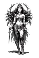 azte warrior princess tattoo design idea