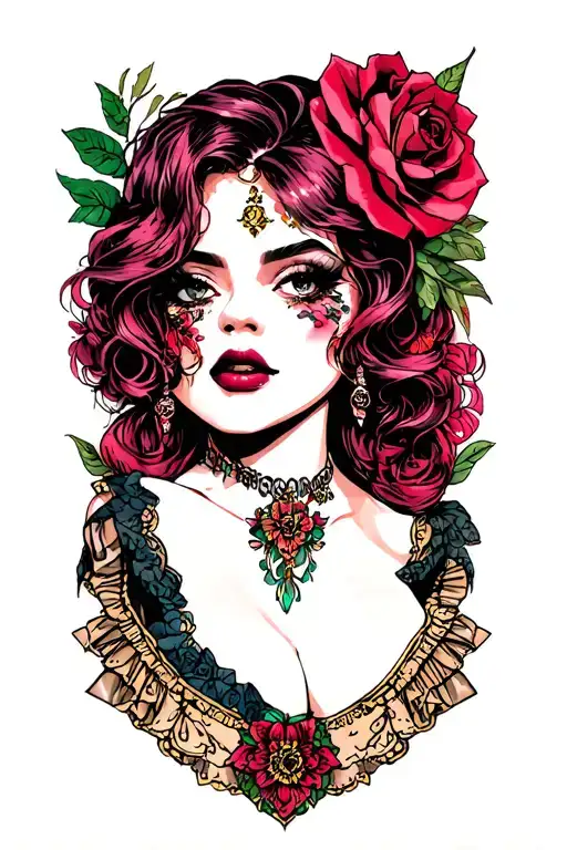 sissy garter tattoo design idea