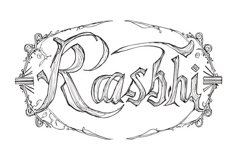 "Raashi" Roman numerals tattoo design idea