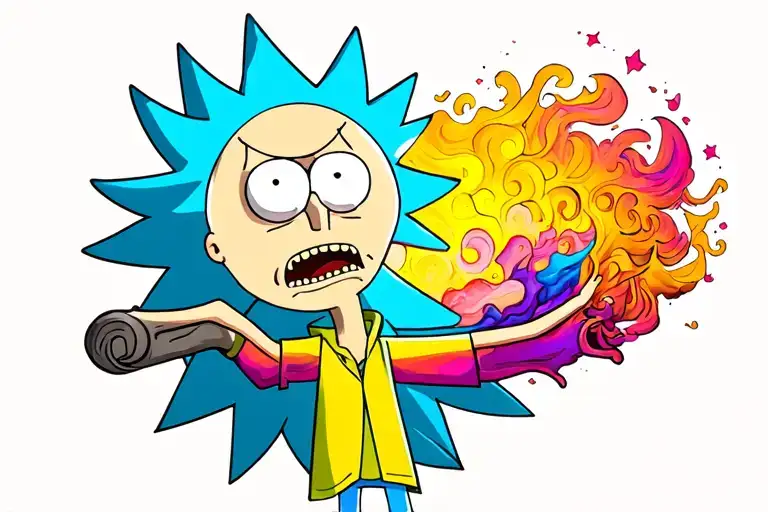 rick n morty tattoo design idea