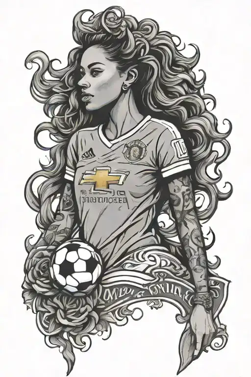 Manchester United Girl tattoo design idea