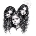 3 Daughters tattoo design idea