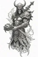 Diablo 4 necromancer tattoo design idea