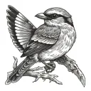 shrike hunting tattoo design idea
