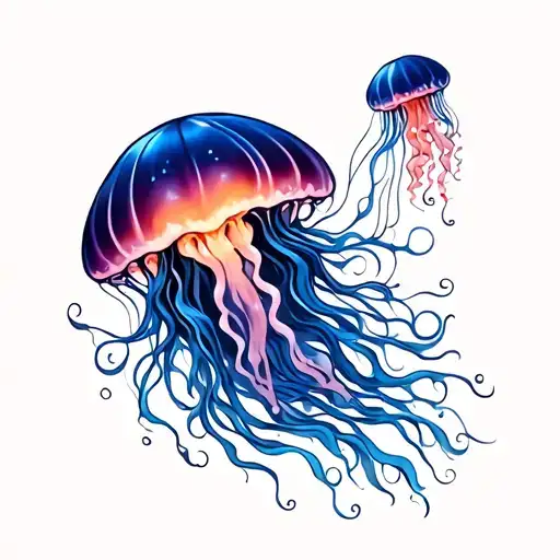jelly fish tattoo design idea