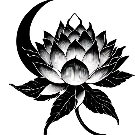 lotus symbol with Virgo Gemini symbol earth element symbol moon element symbol tattoo design idea