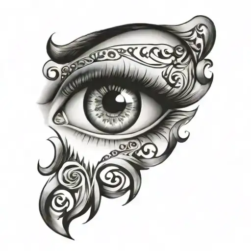 Gypsy eye diamond tattoo design idea