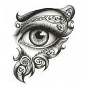 Gypsy eye diamond tattoo design idea