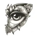Gypsy eye diamond tattoo design idea